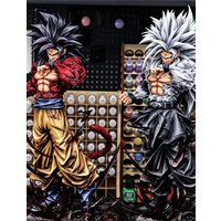 New 25cm Super Saiyan 4 Son Goku Gk Figure Dragon Ball Anime Peripheral Desk Decoration Pvc Collectible Statue Gift Anime Fans