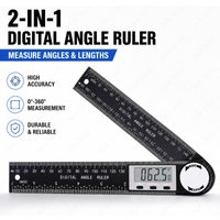 2-in-1 Digital Measuring Gauge for Precise Bevel, Miter, and Cross-Angle Detection for Woodworking and Cabinet Making