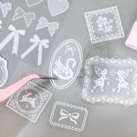 30sheets Kawaii Ins Basic Versatile Pattern PET Die Cut Coil Stickers Book DIY Diary Scrapbook Aesthetics Decoration Stickers