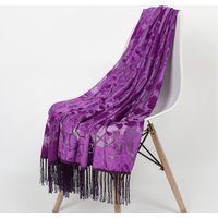 2025 NEW Fashion Women Cut Flowers Hollow Lace Gradient Flower Silk Scarf Spring Shawls and Wraps Towel Femme Beach Sjaals