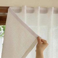 1pc white self-adhesive curtain with light-blocking function,for Bedroom,Living room ,featuring an integrated design ideal