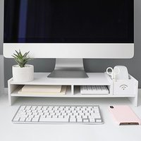 Monitor Riser for Desk 3-Tier Desktop Shelf Office Organization for Reading Study Working Gaming Display Home Dorm School