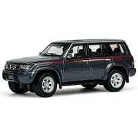 1:64 Scale Metal Static Nissan Patrol Y61 1998 Car Model High Quality 1/64 Diecast Miniature Grey White Vehicle Toys Models