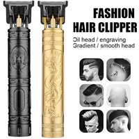 2026 Vintage T9 Professional Hair Cutting Machine for Men Rechargeable Hair Clipper Shaver Trimmer with Carving Mark Razor