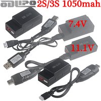 Original 2S 3S for MJX Hyper Go H16H H16E 16207 16208 1/16 16209 16210 RC Truck, 1050mah 7.4V/11.1V RC Car Battery / USB Charger