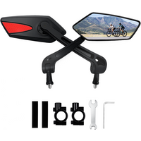 AliExpress NONE 1 Pair Adjustable Handlebar Bike Mirror, Shatterproof HD Glass Lens, Universal Fit Rearview Bicycle Mirrors, 360° Rotatable, Com