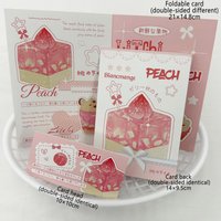 15 pcs Creative Cards Set-pink cake Design -DIY Decoration Photo Card Packaging Decorative Greeting Cards,Foldable card