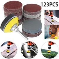 120Pcs New Sandpaper Assortment 60-3000 Grit Sanding Disc Pad Set 2Inch For Drill Grinder Rotary Tools With Disk Pole Cushion