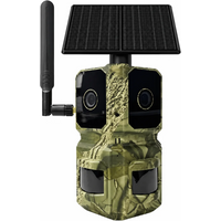 New 4G LTE Trail CAM 180° View AI Dual-lens 6MP 4K PIR Security Outdoor Forest Deer Wildlife Animal Hunting Camera UBOX PRO APP