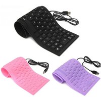 85 Keys USB Wired Keyboard Waterproof Flexible Foldable Silicone 105 Keyboards Soft Rubber Keypad for Xiaomi Laptop Notebook PC