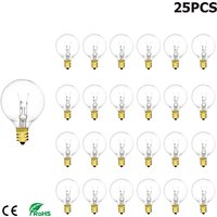 G40 Globe Clear Replacement Light Bulbs 7W Tungsten Edison Bulbs E12 2200K Warm White for Patio Lighting Decoration Wedding