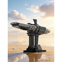 550pcs MOC Midi Scale MC75 Star Cruiser Battle Model Building Blocks DIY Gift Creative Collectible Display Decor Premium Adult