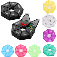 1Pcs Pill Case 7 Days Tablet Candy Pill Box Organizer Portable Storage Tablet Holder Travel Pill Organizer Pill Dispenser