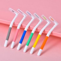 JNSUR Colorful L shape Interdental Brush Orthodontic Dental tool Teeth Oral Cleaning Toothpick Dental Oral Hygiene Teeth Pick