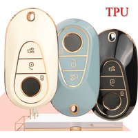 jingyuqin New Soft TPU Auto Key Case For Mercedes Benz C S Class W206 W223 S350 C260 C300 S400 S450 S500 Car Accessories
