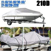 Boat Cover 210D 11-22FT Yacht Outdoor Protection Waterproof Boat Cover Oxford Fabric Anti-smashing Tear Proof Silver Reflective