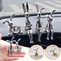 Car Ornaments Auto Center Console Pendant Rabbit Eco-friendly Plastic Cartoon Animal Rabbit Decorative Car Interior Decoration