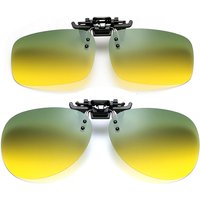 Day and Night Flip Up Clip On Sunglasses Polarized Square Driving Men For Prescription Glasses UV400 Women Fishing