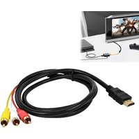 HDMI-compatible To 3RCA Audio Video Converter Adapter Cable - HDMI-compatible To AV Audio Video Cable
