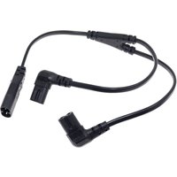 IEC Figure 8 Male to 2 Female 1 in 2 Out AC Power Cable, Length=30CM Black IEC320 C8 to 2X C7 Y Split AC Power Cord
