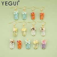 YEGUI,2pcs/lot,MH73,jewelry accessories,18k gold plated,copper,natural stone,hand made,charms,diy pendants,jewelry making