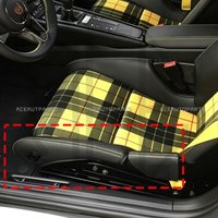 4 PCS Carbon Bucket Seat Side Waist Bolster Genuine Leather Protector Case For Porsche 718 GT4RS 911 GT2RS GT3 GT3RS 918