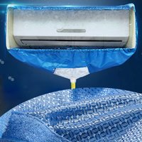 Housse de nettoyage pour climatiseur domestique, 2.4/3.2m, Double couche épaisse, protection montée sur la lavage, sac de nettoyage de la poussière, ceinture de serrage