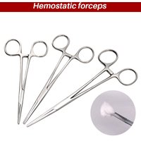 18/16/14cm Stainless Steel Hemostatic Clamp Forceps Surgical Forceps Tool Hemostatic Forceps Pliers Straight/Elbow Tips