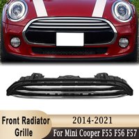 51137335529 Front Grille Upper Middle Radiator Grille Chrome for Mini Cooper F55 F56 F57 S JCW Hatchback Convertible 2014-2021