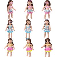 18 inch doll girl bikini set doll summer beach sunbathing bikini set doll fashion dopamine style doll clothing accessories