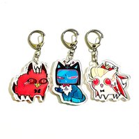 Cursed cat Alastor Vox Lucifer Hazbin Hotel Keychain cute charms
