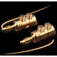 Gold Plated Copper Banana Plug Male Jack HiFi Audio Adapter Solderless Amplifier Speaker Cable Connector