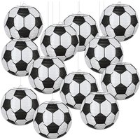 5/12Pcs Soccer Paper Lanterns Ball for Kids Boy Girl Sports Football Birthday Party Favors Home Decoration Hanging Paper Craft