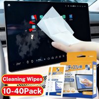 10-40PCS Disposable Portable LCD Screen Cleaning Wipes Dry and Wet Screen for Tablets Laptops Phones TV Car and Monitors Display