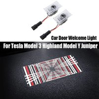 Für Tesla Model 3 Highland Model Y Juniper Zeitschachtel-Lichter Auto-Tür-Willkommensbeleuchtung Türschwellen-Geisterlicht für Model Y/3