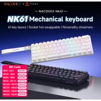 AJAZZ NK61 Wired Gaming Mechanical Keyboard 60% RGB Hot-Swappable 61 Keys Red Switch Mini Keyboard for Gamer PC image 4