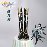 Honkai Star Rail Dan Heng Imbibitor Lunae Cosplay Boots Comic Anime Halloween Party Game Cosplay Shoes Prop