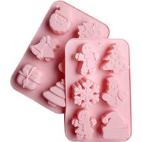Christmas Tree Elk Silicone Mousse Cake Baking Mold Santa Snowflake Chocolate Biscuit Ice Silicone Mold Soap Making Holiday Gift
