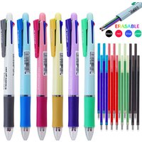 24pcs/set Creative 0.5mm 4 In 1 Multicolor Erasable Gel Pen Set, Washable Handle Magic Refill for Office School Writing Supplies