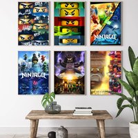 Cartoon N-NinJAGO Cool Poster HD art sticky wall waterproof home living room bedroom bar aesthetic decoration