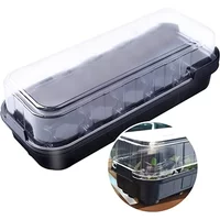 12 Holes Plastic Nursery Pots Planting Seed Tray Kit Cells Seed Tray Grow Box Seedling Starter Germination Garden Grow Box