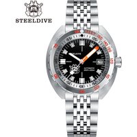 SD1967 V2 Buckle Bracelet Steel Bezel 43mm Steeldive Sapphire Glass 20ATM Water Resistant NH35 Automatic Mens Dive Watch