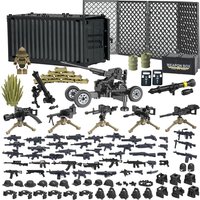 WW2 Military Weapons Figures Soldiers German British Army Building Blocks Container Machine Mortar Thomas Rifles 98K Toys K067