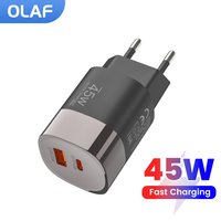 45W USB Type C Charger PD QC3.0 Fast Charging USB C Fast Charger For iPhone 16 15 Samsung Huawei Xiaomi Type C Phone Charger