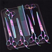 Ciseaux professionnels pour chiens de compagnie de 7 pouces, en acier inoxydable, ciseaux de coupe amincissants pour chiens et chats, ciseaux de toilettage, outils de coupe de cheveux Z3003