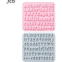 JCD English Letter Silicone Chocolate Mold Alphanumeric Candy Biscuit Jelly Ice Baking Mould Cake Decor Soap Candle Making