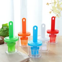 1pc Multipurpose Silicone Oil Brush with Bottle Portable Barbecue Oil Brush Household Baking BBQ Brush Pancake Brush Oil Tool