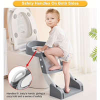 Potty Training Toilet Seat 2 in 1 Toilet Seat And Step Splash Guard Kids Toilet Seat with Ladder Anti-Slip Pad Potty Toilet Fold