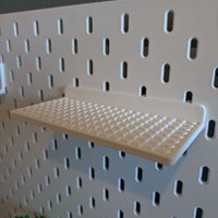 Skadis Pegboard Mounted Display Shelf for Building Blocks Minifigures and Small Collectibles