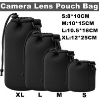 1/4Pcs Camera Lens Pouch Bag Neoprene Waterproof Soft Video Camera Lens Pouch Bag Case For Canon Sony Most Digital SLR Camera